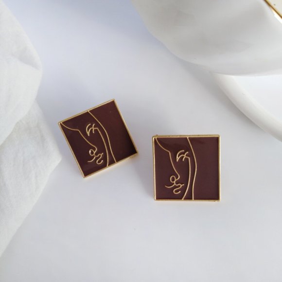 💙Artsy Girl Colored Earrings Art - Picture 4 of 7